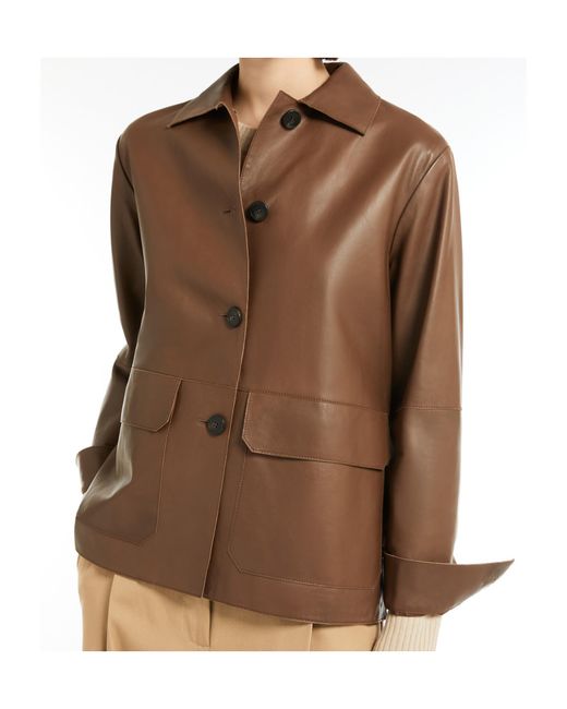 Weekend by Maxmara Brown Button-Up Long-Sleeved Jacket