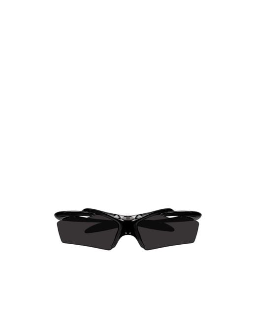 Balenciaga White Eyewear Rectangular Frame Sunglasses