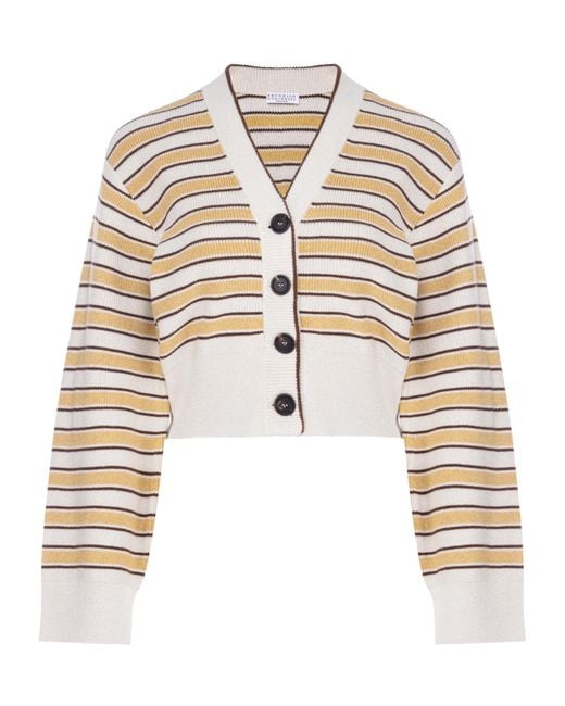 Brunello Cucinelli Metallic Striped Knitwear