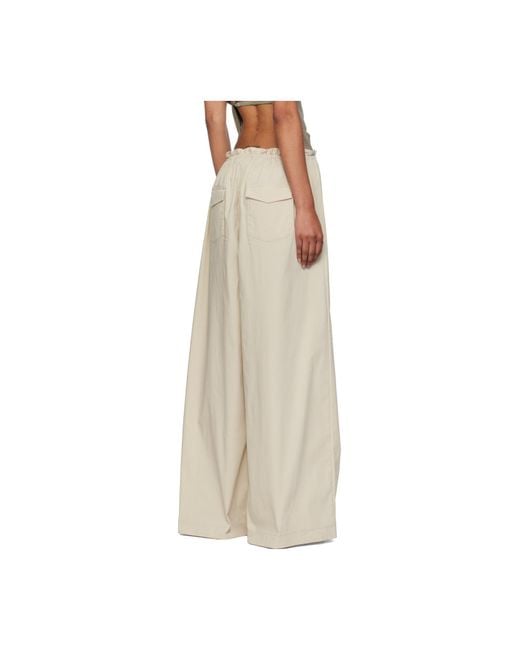 St. Agni Natural Small Paper Bag Waist Casual Pants