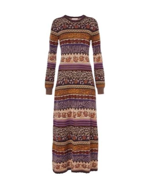 Ulla Johnson Red Paloma Jacquard Maxi Dress