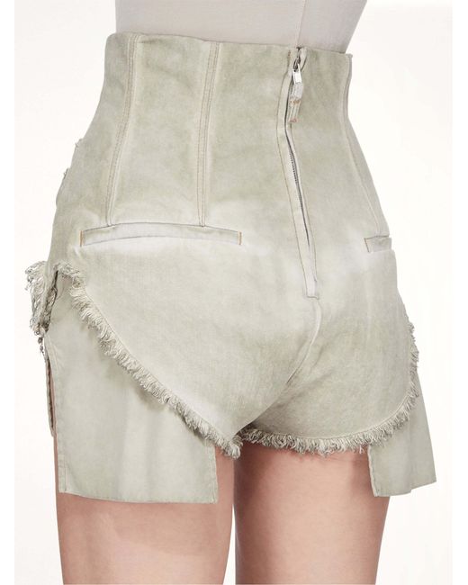 Rick Owens Natural Dirt Cutoffs Shorts