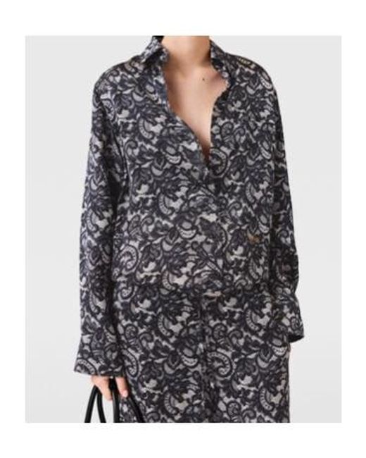 Stella McCartney Gray Lace-Printed Shirt