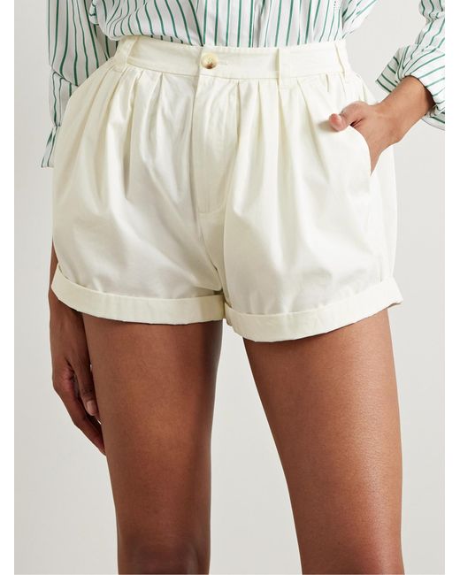 Doen White Belt Loop Shorts