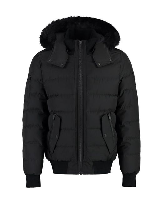 Moose Knuckles Black Padded Zip-Up Jacket for men