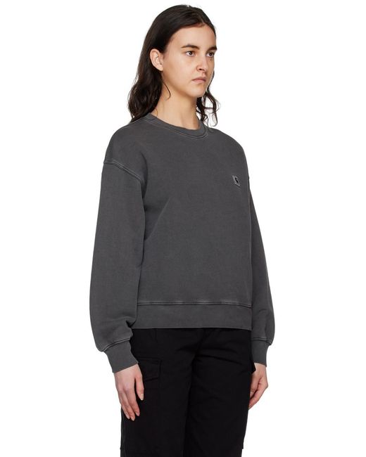 Carhartt Gray Wip Logo Patch Crewneck Sweatshirt
