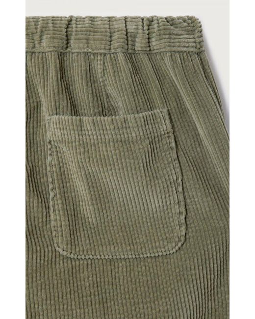 American Vintage Green Relaxed Corduroy Pants for men