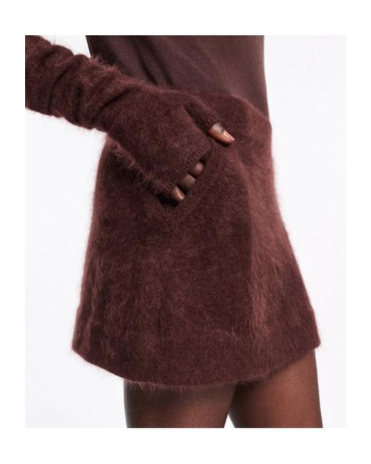 Dorothee Schumacher Brown Fluffy Statement Skirt