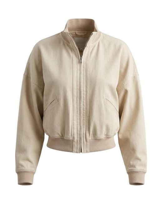 Gucci Natural Poplin Zip-Up Jacket