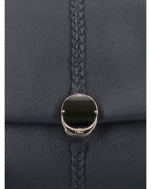 Chloé Black Chloé Penelope Braid Detailed Medium Shoulder Bag