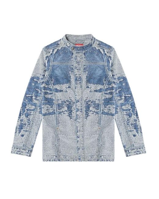 DIESEL Blue Distressed Jacket