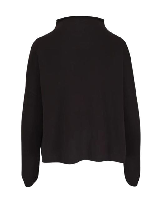 Lisa Yang Black Sandy Roll-Neck Cardigan