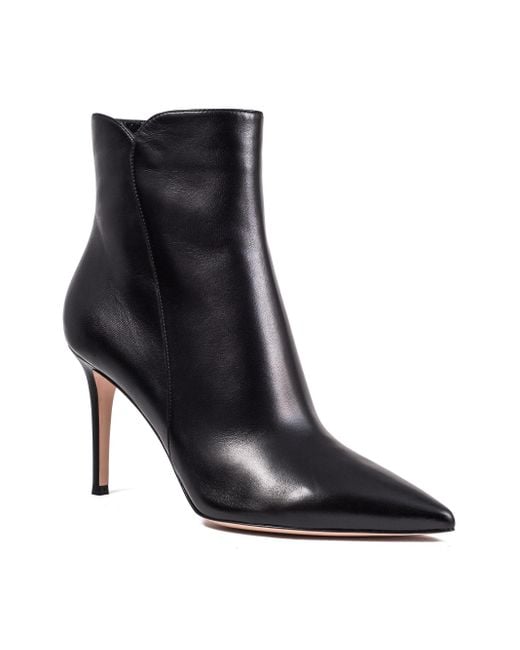 Gianvito Rossi Black Pointed Toe Ankle Boots
