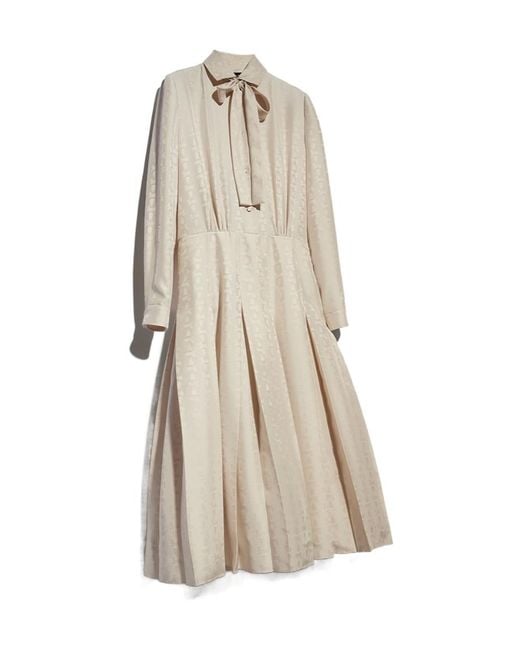 Gucci Natural Crest Jacquard Dress