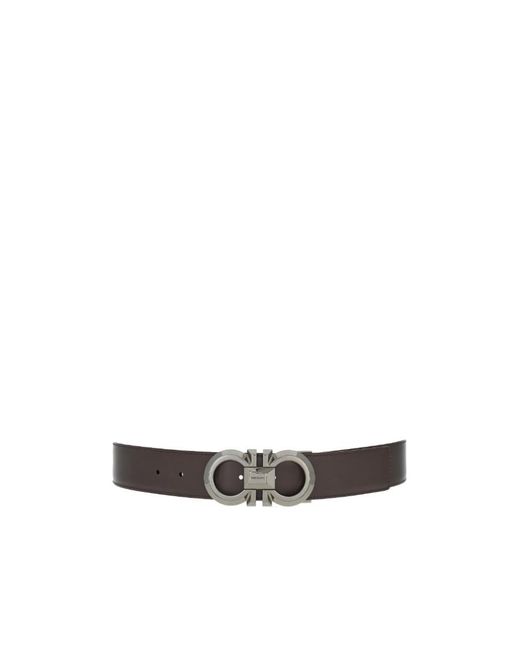Ferragamo White Ferragamo Reversible Buckle Belt for men