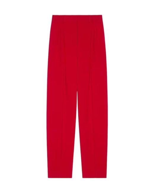 Givenchy Red Double Pleated Pants