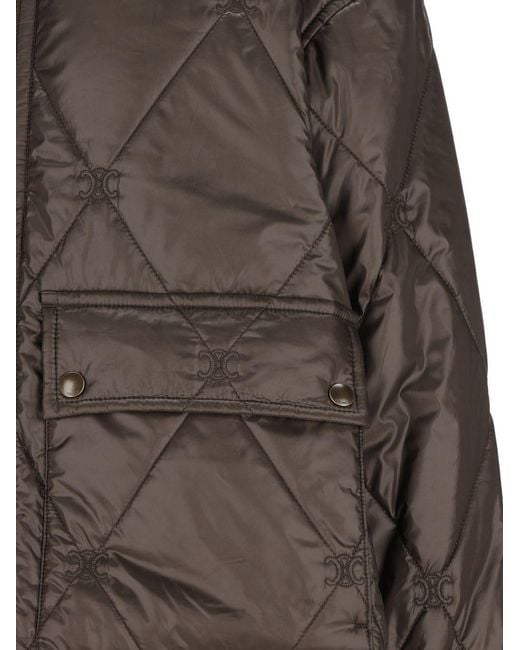 Céline Brown Quilted Nylon Jacket