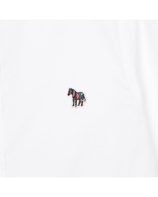Paul Smith White Ps Zebra Patch Shirt for men