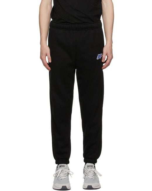 DIESEL Black Logo Elastic-Waist Joggers for men