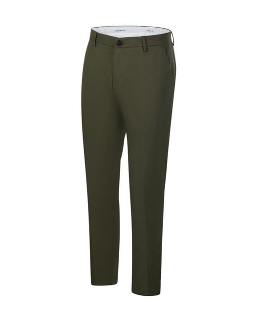 Department 5 Green Casual Trousers With Belt Loops for men