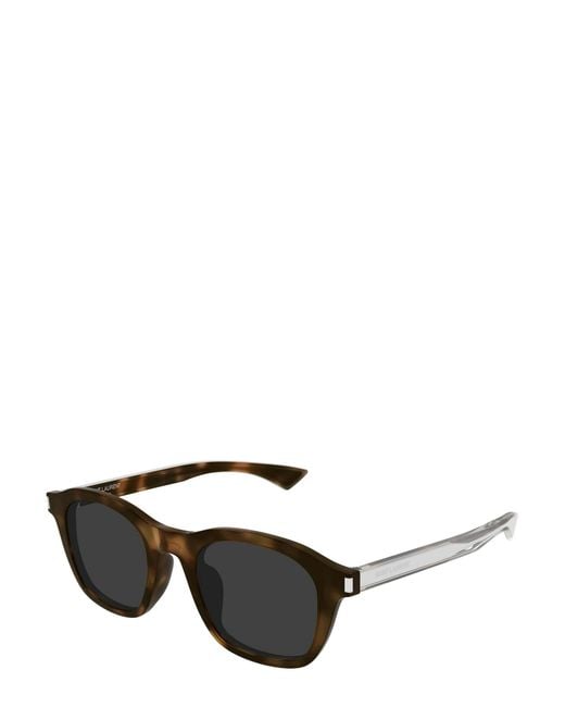 Saint Laurent Black Tortoiseshell-Pattern Sunglasses for men