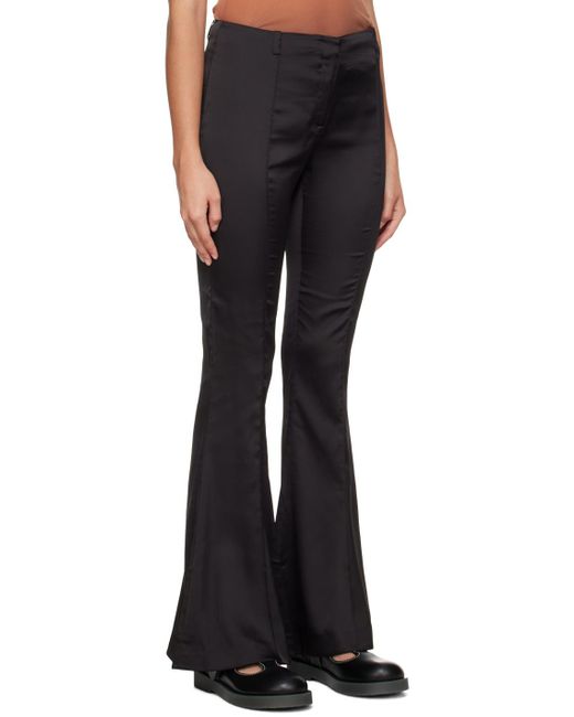 Acne Black Low-Rise Flared Trousers