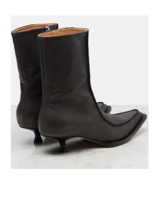 Calvin Klein Black Jodi Leather Ankle Boots