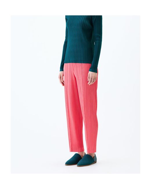 Pleats Please Issey Miyake Red Pleats Please Issey Miyake Thicker Bottoms 1 Trousers