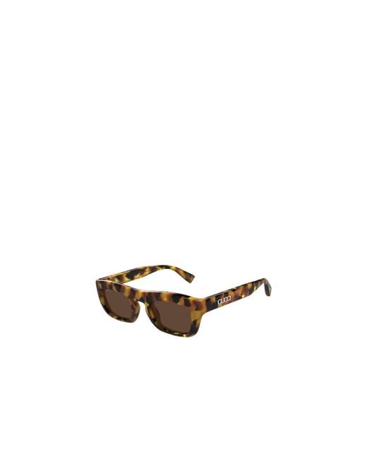 Gucci White Eyewear Rectangular Frame Sunglasses for men