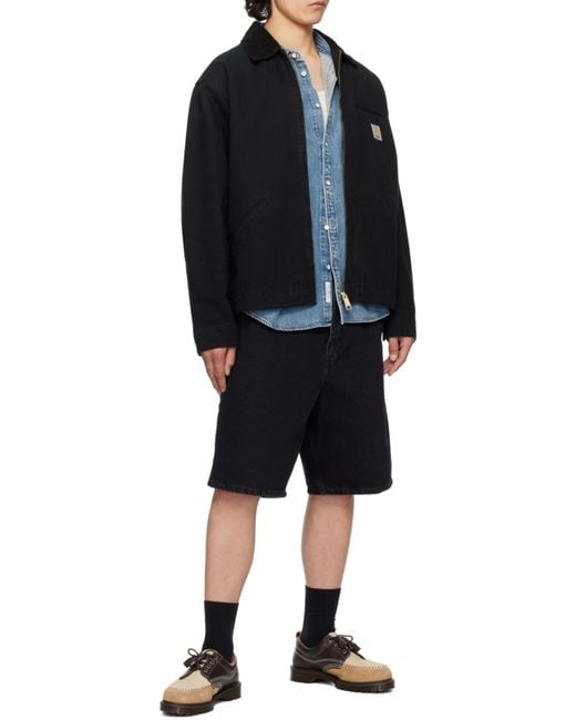 Carhartt Blue Single Knee Denim Shorts for men
