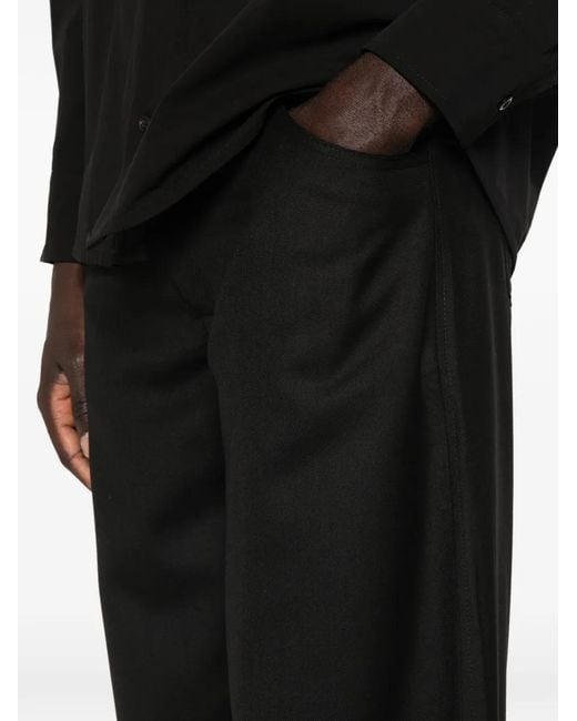Séfr Black Casual Pants With Belt Loops for men