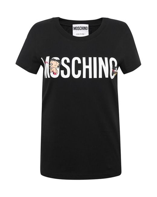 Moschino Black Teddy Bear Print Long-Sleeved T-Shirt