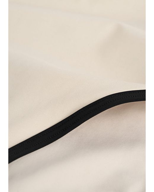 Totême Natural Contrasting-Trim Strapless Swimsuit