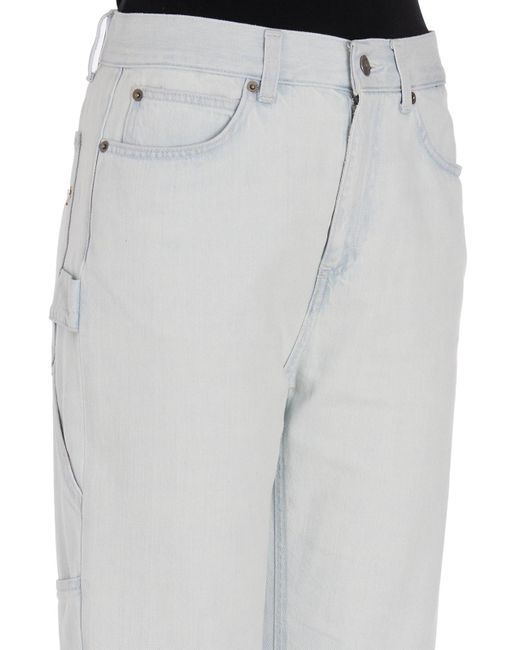 Dondup Gray Five-Pocket Denim Trousers
