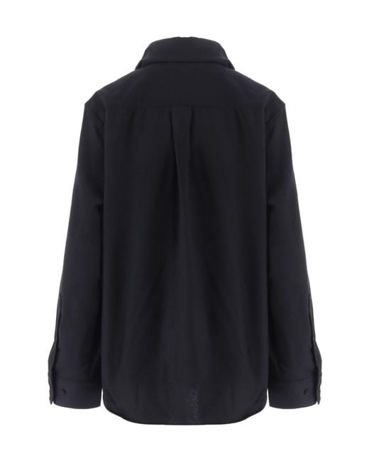 ALAINPAUL Blue Draped Scarf Detail Shirt