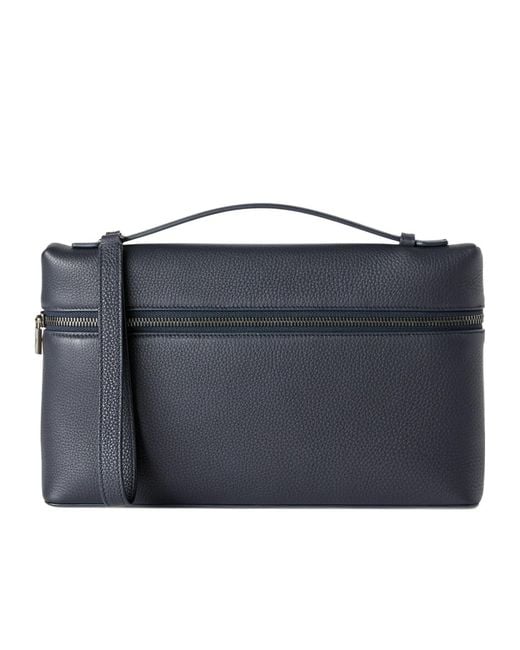 Loro Piana Blue Zippered Clutch for men