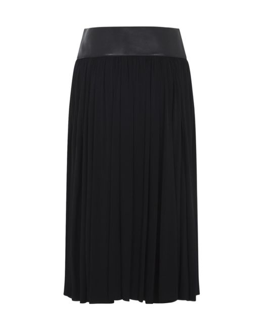 Alaïa Black Alaïa Belted Pleated Skirt
