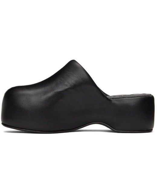 Simon Miller Black Bubble Vegan-Leather Slide Clogs
