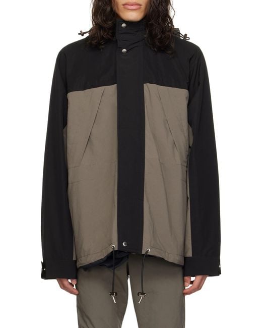 Sacai Black Funnel-Neck Reversible Zipped Jacket for men