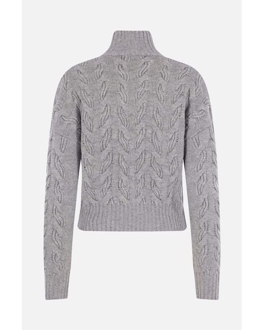 Max Mara Gray Long-Sleeved Sweater