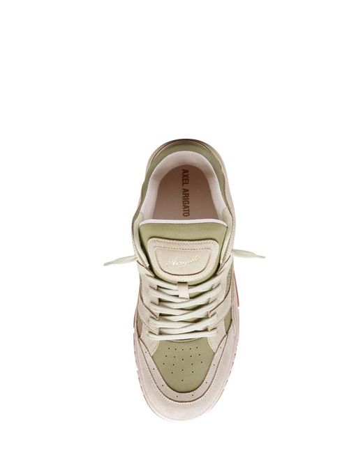 Axel Arigato White Area Lo Panelled Suede Sneakers for men