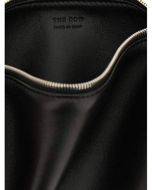 The Row Black Polished-Finish Tote Bag