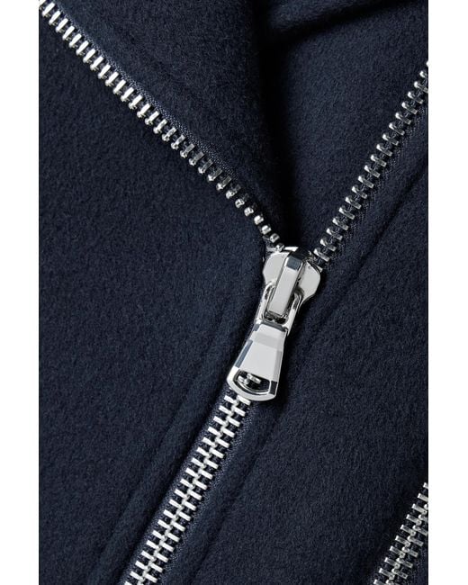 A.L.C. Blue Cropped Biker Jacket