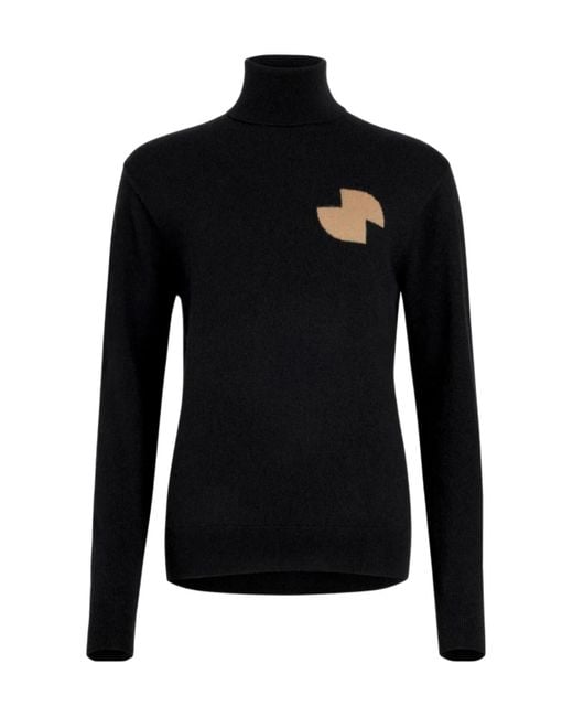 Patou Black Turtleneck Long Sleeve Sweater
