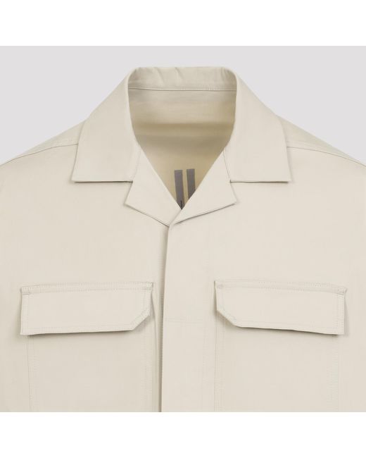 Rick Owens Natural Pocket Detail Oversized Shirt for men