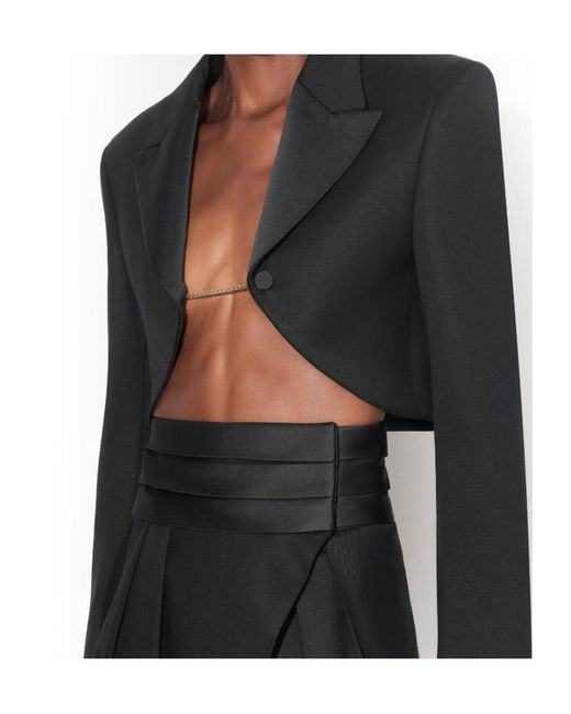 Alaïa Blue Alaïa Tuxedo Bolero Jacket