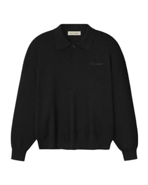 Fear Of God Black Signature 90S Knit Polo Shirt for men