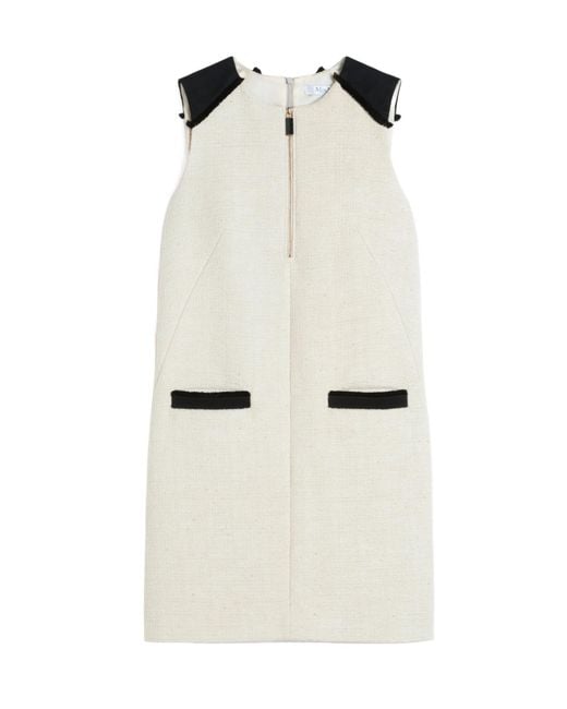 Max Mara White Mito Half-Zip Mini Dress