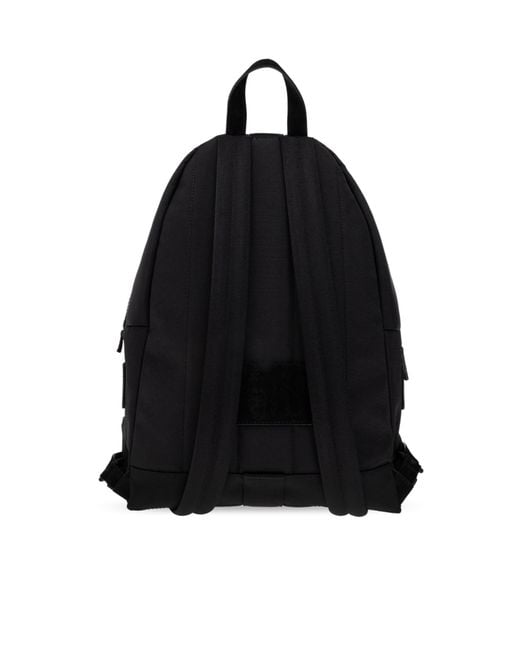 Moschino Black Logo Detailed Zipped Backpack for men