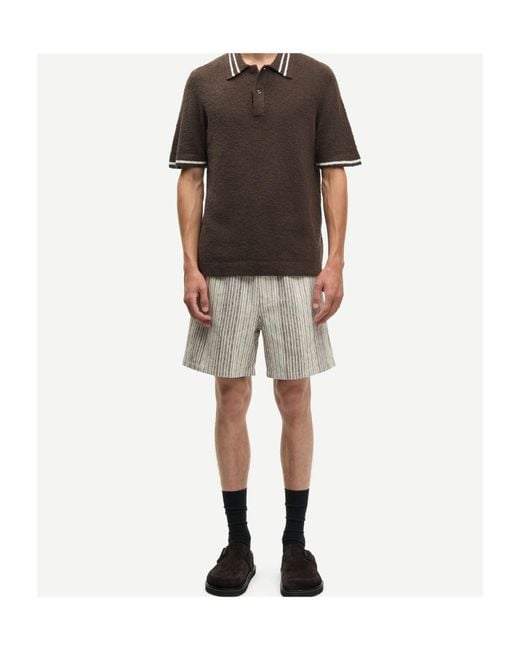 Samsøe & Samsøe Green Samsøe Samsøe Sapedro Textured Polo Shirt for men